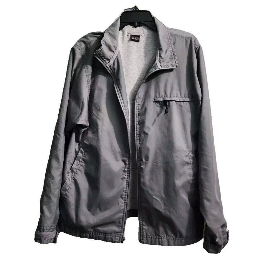 Nike Windbreaker Jacket Full Zip Lightweight Running Gray Mens Size‎ M
